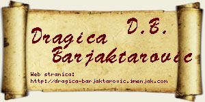 Dragica Barjaktarović vizit kartica